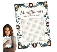 Libri di ricerca di parole per adulti, Mindfulness Word Search | Parola trova libri puzzle,Giochi di intrattenimento portatili, attività di esercizio cerebrale per adulti anziani adolescenti