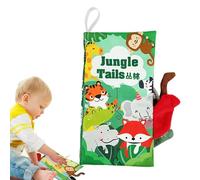 Libri di stoffa, Libri di animali increspati - Libri in tessuto stropicciato Touch and Feel | Giocattolo sensoriale, giocattolo per passeggino per viaggi in movimento, regalo Qurygin