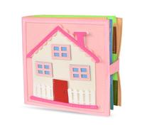 Libri di Stoffa Neonati, Libri in Tessuto Morbido, Giocattoli per l'apprendimento delle Abilità di Vita per Bambini a Partire da 1 2 3 4 Ann, Libro in Tessuto Sensoriale Educativo, Regalo (Rosa)