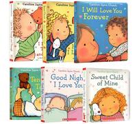 Libri di storie d'amore della buonanotte Caroline Jayne Church "Ti amo attraverso e attraverso" Libro cartonato per bambini, libro della storia della buonanotte BO384-5 Dolce figlio mio,BO384-2 Come t