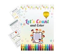 Libri di tracciatura per bambini - Carta 24 x 17 cm | Quaderno di pratica con lettere Numeri Linee | Giocattolo educativo per imparare a scrivere e colorare