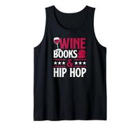 Libri di Vino e Lettura di Libri Amanti del Vino Rosso Hip Hop Canotta