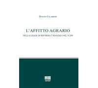 Libri Donato Calabrese - L'affitto agrario - 2021 (Legale)