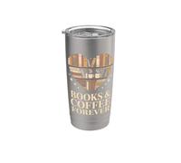 Libri e caffè per sempre amanti della biblioteca del cuore Bicchiere termico in acciaio inox doppia parete