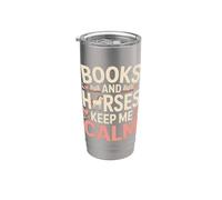 Libri e cavalli Keep Me Calm Reader Equestrian Bicchiere termico in acciaio inox doppia parete