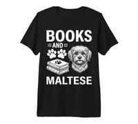 Libri E Maltese Divertente Maltese Maglietta Premium