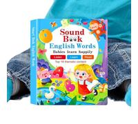 Libri Elettronici Interattivi di apprendimento | Libri Sonori di apprendimento per Piccoli,Giochi Sensoriali Educativi Stimola La Parola Ragazza Ragazzo
