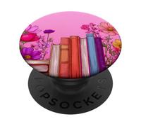 Libri Fiori Libro Floreale Rosa Fiore Motivo Stampa PopSockets PopGrip Adesivo