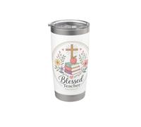 Libri floreali per insegnanti cristiani Apple Faith Blessing Bicchiere termico in acciaio inox doppia parete