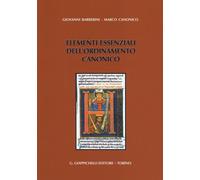 Libri Giovanni Barberini / Marco Canonico - Elementi Essenziali Dell'Ordinamento