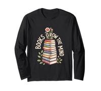 Libri Grow The Mind Reading Amante Bookworm Maglia a Manica