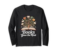Libri Grow The Mind Reading Amante Bookworm Maglia a Manica