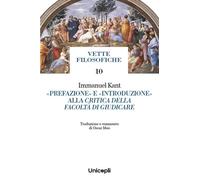 Libri Immanuel Kant - Prefazione E Introduzione Alla Critica Della Facolta Di Gi
