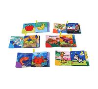 Libri in Stoffa per Bambini, Giocattoli Cognitivi Morbidi per L'apprendimento Infantile, Libri in Tessuto Increspato Sicuro e Non Tossico per L'educazione Precoce, 6 Pezzi per Bambini Piccoli