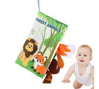 Libri in tessuto - Libro morbido educativo con code di animali e suono cigolante - Libri di attività per l'educazione precoce, giocattoli sensoriali per i viaggi dei bambini per ragazzi Demaxiyad