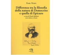 Libri Karl Marx - Differenza Tra La Filosofia Della Natura Di Democrito E Quella