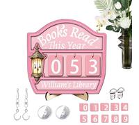 Libri Letti Quest'Anno | Decorazione Per Libreria | Insegna Tracciatore Per Contare Le Letture - Per Biblioteca, Libreria, Scrivania, Angolo, Lettori, Insegnanti, Donne, Bibliotecari