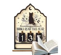 Libri letti quest'anno: ornamento decorativo da scrivania a tema gatto | Cartello Motivazionale Per Decorazioni Da Scrivania Per Lettori, Bagno, Bancone Natalizio, Libreria, Scrivania Per Ricette, L