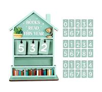 Libri Lus Quest'anno Decor | Espositore Decorativo Rustico In Legno Leggi Tracker | Pannello Numero Display Di Lettura, Per Studenti, Lettori, Amanti Della Biblioteca, Casa, Ufficio