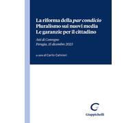 La riforma della «par condicio». Pluralismo sui nuovi media. Le garanzie per il cittadino. Atti di Convegno (Perugia, 15 dicembre 2023)