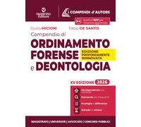 Libri Micioni Giulio / De Santis Fabio - Compendio Di Ordinamento Forense E Deon