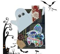 Libri misteri a tema strega di Halloween, 18 x 10 cm, compatti e resistenti, ideali per lettori, insegnanti, biblioteche, aule ed eventi festivi