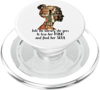 Libri nella biblioteca Lei va a perdere la testa Trova la sua anima PopSockets PopGrip per MagSafe