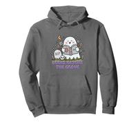 Libri Oltre La Tomba Camicia Fantasma Lettura Fiori Halloween Felpa con Cappuccio