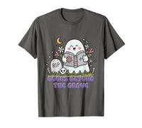 Libri Oltre La Tomba Camicia Fantasma Lettura Fiori Halloween Maglietta