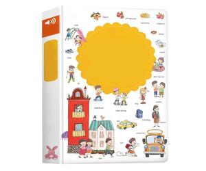 Libri parlanti per l'apprendimento dell'inglese, attività interattive di discorso sonoro, 20 x 27 x 5 cm, libro educativo, libro prescolare, pratica di vocabolario audio, per l'apprendimento dello
