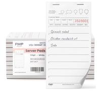 Libri per assegni ospiti per server, fogli per appunti per server, totale 1000 fogli, 10 blocchetti, 100 fogli/pad, blocchi per gli ordini per server, blocchi appunti per camerieri per ristoranti,