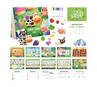 Libri per Bambini, attività di Apprendimento E Colorazione, Libro Educativo per La Scuola, Tema della Fattoria