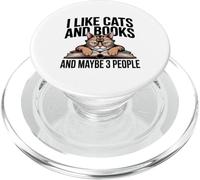 Libri per gatti Forse 3 Persone Antisociale Lettura introversa PopSockets PopGrip per MagSafe