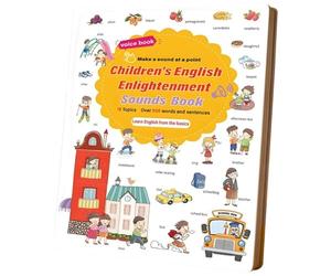 Libri per imparare l'inglese, gioco educativo parlante, strumento di lettura di oltre 500 parole con funzionalità audio, kit per esercitarsi sul vocabolario, dispositivo per l'apprendimento in età pre