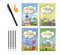 Libri per scrivere per bambini con scanalature - cartelle di lavoro di apprendimento, quaderno per pratica della scrittura a mano per bambini | per casa, scuola, scuola, scuola, vacanze, bambini