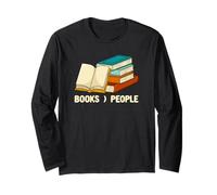 Libri Persone Sarcastico Bookworm Sarcasm Libro Amante Lettura Maglia a Manica