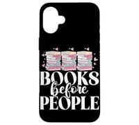Libri prima di persone che leggono gli amanti dei libri Bookworm Bookish Custodia per iPhone 16 Plus