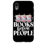 Libri prima di persone che leggono gli amanti dei libri Bookworm Bookish Custodia per iPhone XR
