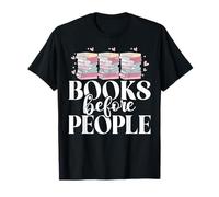 Libri prima di persone che leggono gli amanti dei libri Bookworm Bookish Maglietta