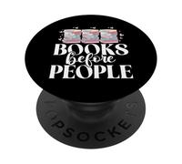 Libri prima di persone che leggono gli amanti dei libri Bookworm Bookish PopSockets PopGrip Adesivo