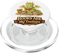 Libri sono il mio tesoro carino drago lettura design PopSockets PopGrip per MagSafe