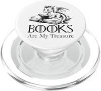 Libri sono il mio tesoro carino drago lettura design PopSockets PopGrip per MagSafe