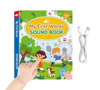 Libri Sonori Educativo, Parla Inglese, Parole da Toccare | Libri Educativi Ricaricabili per Bambini Per Bambine Prescolari, Educazione Precoce, Lettura, Attività Quotidiane,