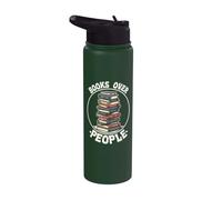 Libri sopra le persone Rainbow Reading Bookworm Amanti dei libri Stainless Steel Insulated Water Bottle