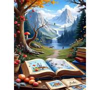 Libri sugli alberi di montagna Puzzle di 30 Pezzi per Adulti, Alta Qualità puzzle adulti, Puzzles Classico Relax Giochi, Regalo Perfetto