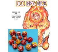LIbri UK/US Dcc Rpg Dice Set Elemental Dice: Fire