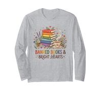 Libri vietati Bright Hearts Reading Lover Design Maglia a Manica