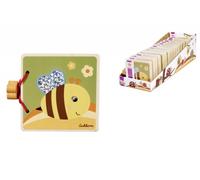 Libriccino illustrato in legno per bambini, 8 pagine, 8 × 8 cm