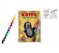 Libricini da colorare Talpa A5 - Dipingi secondo i puntini colorati con pastelli a cera