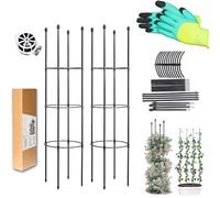 LIBRNTY 2 pezzi Obelisco A Traliccio da Giardino,Garden Supporto Piante Rampicanti,Gabbie Pomodori e Supporti per Piante,Adatta a Tutti i Tipi di Piante rampicanti,Fiori,Guardiano delle Piante